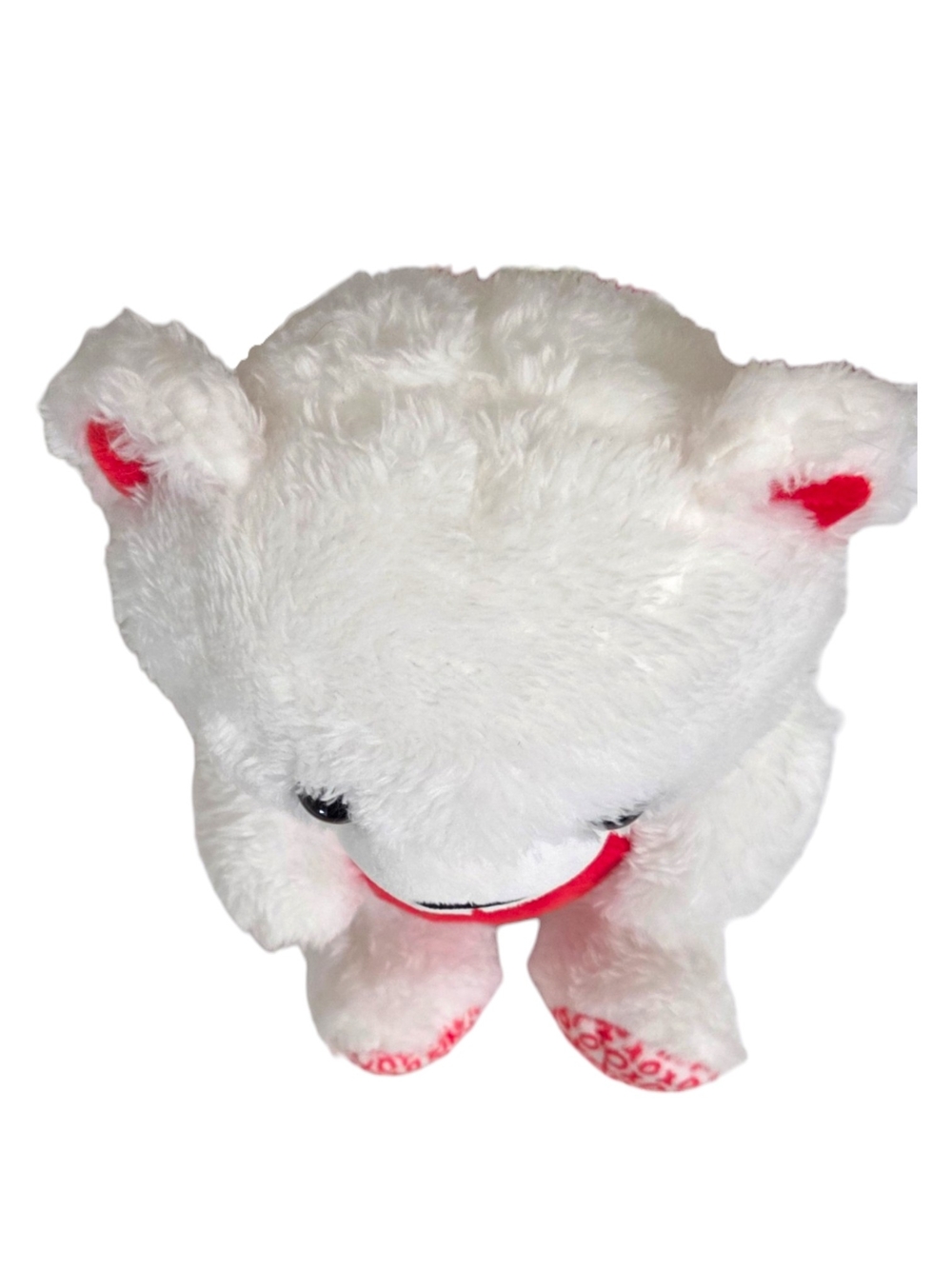 Hallmark 2019 White Plush Bear Holding Red Heart - Soft Cuddly Toy - Picture 3 of 12